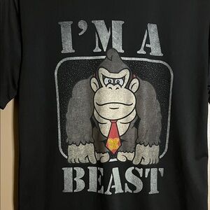 Donkey Kong tshirt I am a beast
